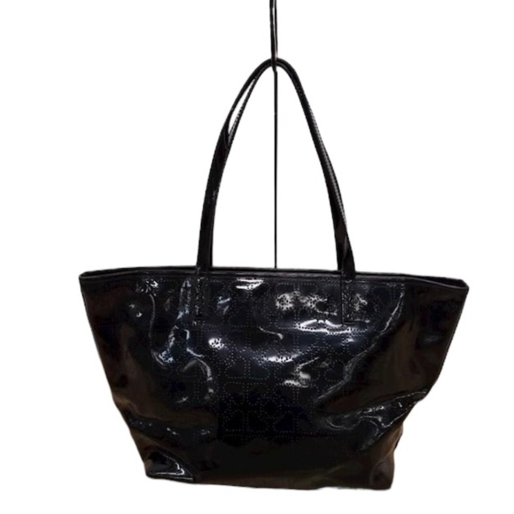 Kate Spade Harmony Black Hearts Patent Leather Tote Purse 11x10x6 - Picture 1 of 7